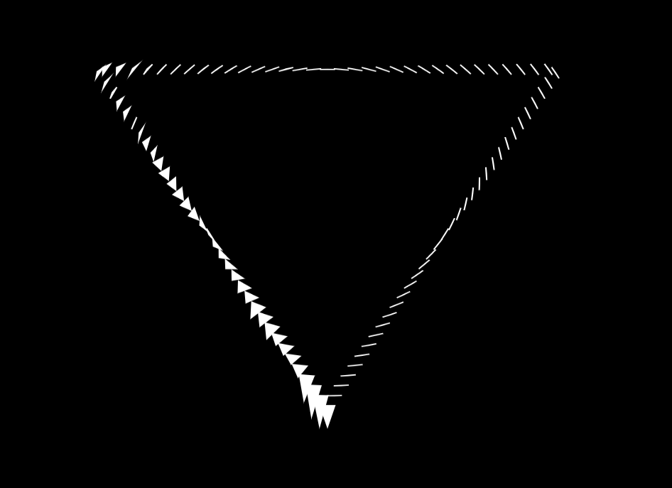 Triangular Visualizer with White Spikes