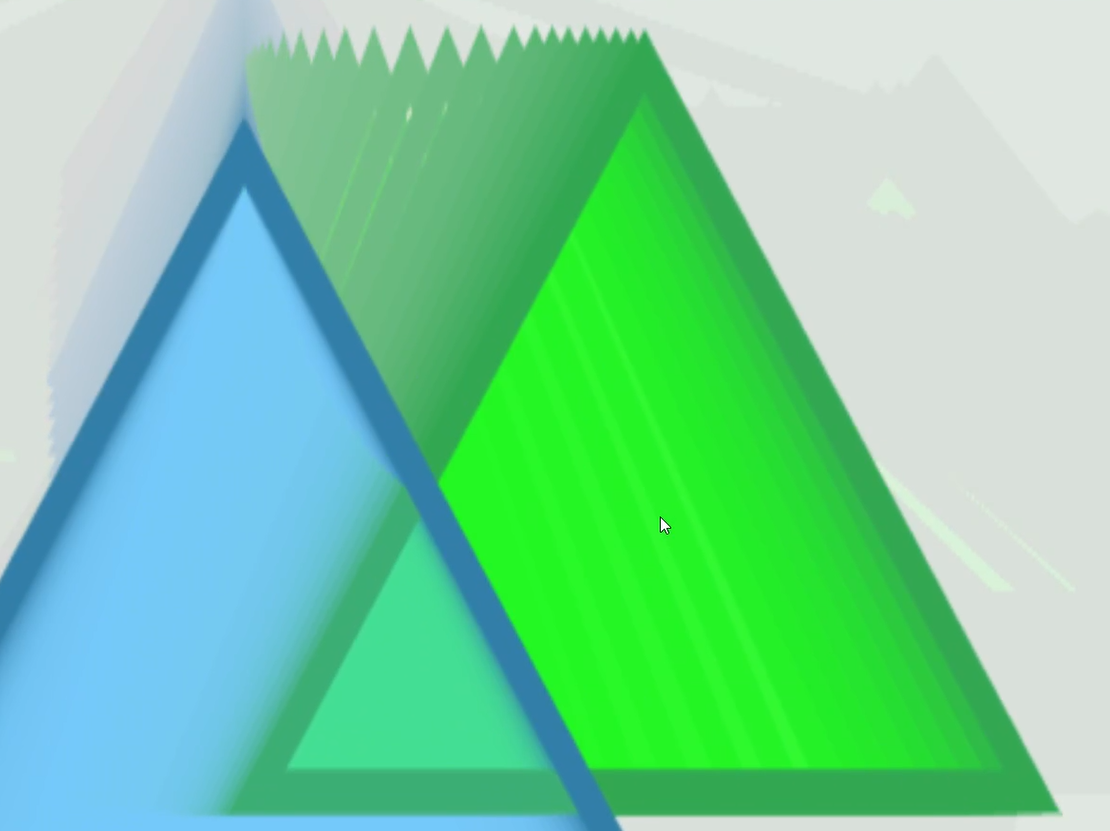 Green Triangle with Effects