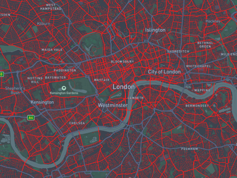 I wanted to represent trafic on the roeds and chose cities with the most traffic in the world, Here is London